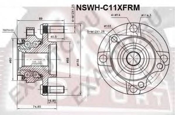 ASVA NSWHC11XFRM Маточина колеса