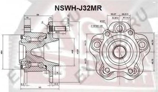 ASVA NSWHJ32MR Маточина колеса