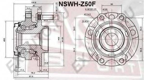 ASVA NSWHZ50F Маточина колеса