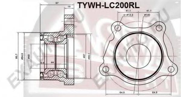 ASVA TYWHLC200RL Маточина колеса