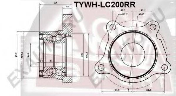 ASVA TYWHLC200RR Маточина колеса