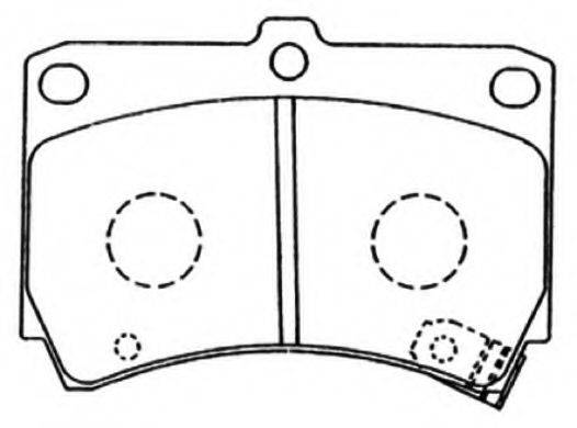 ASVA AKD1113 Комплект гальмівних колодок, дискове гальмо