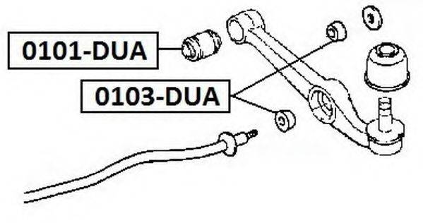 ASVA 0103DUA Ремкомплект, опора стійки амортизатора