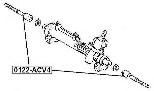 ASVA 0122ACV4 Осьовий шарнір, рульова тяга