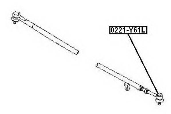 ASVA 0221Y61L Наконечник поперечної кермової тяги