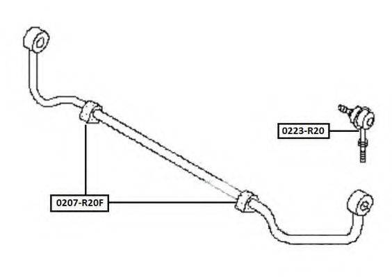 ASVA 0223R20 Тяга/стійка, стабілізатор