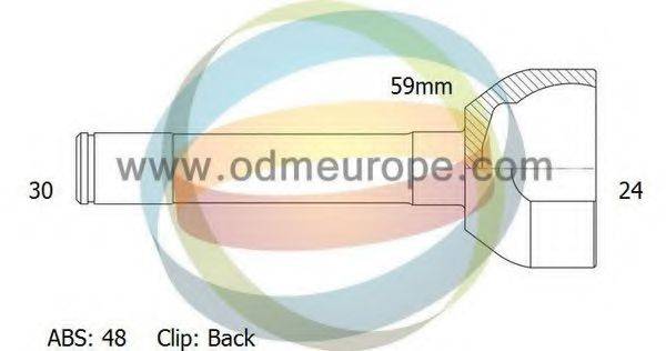 ODM-MULTIPARTS 12090253 Шарнірний комплект, приводний вал