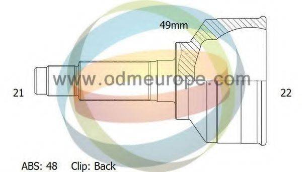 ODM-MULTIPARTS 12161492 Шарнірний комплект, приводний вал