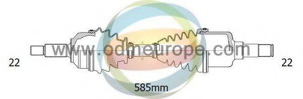 ODM-MULTIPARTS 18231010 Приводний вал