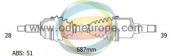 ODM-MULTIPARTS 18291071 Приводний вал