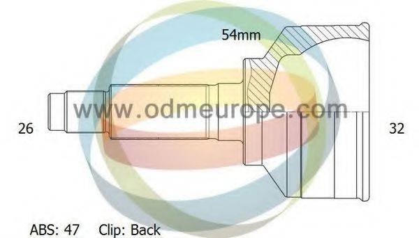 ODM-MULTIPARTS 12221779 Шарнірний комплект, приводний вал