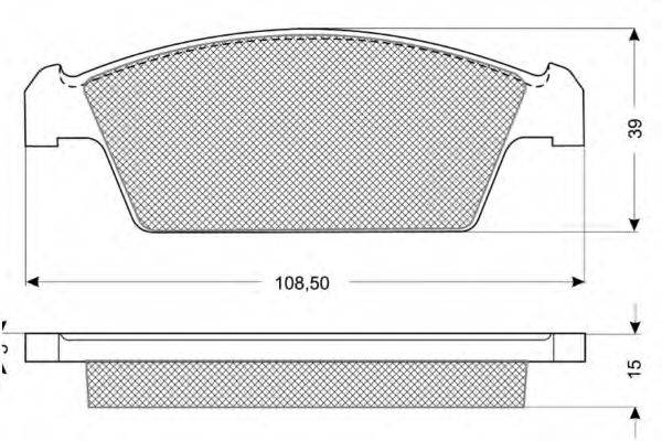 PROCODIS FRANCE PF1075 Комплект гальмівних колодок, дискове гальмо