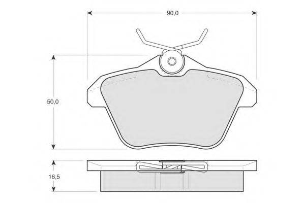 PROCODIS FRANCE PF1268 Комплект гальмівних колодок, дискове гальмо
