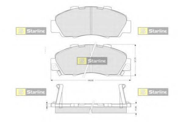 STARLINE BDS214 Комплект гальмівних колодок, дискове гальмо