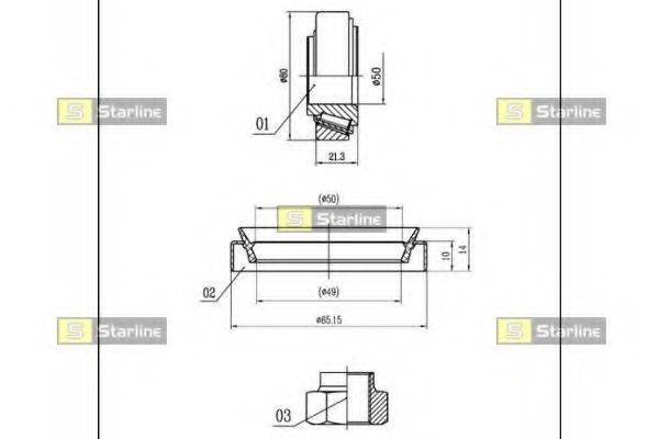 STARLINE LO01444 Комплект підшипника маточини колеса