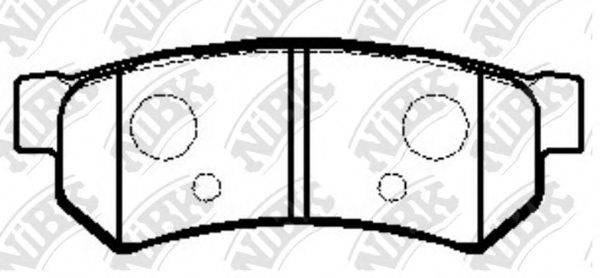 NIBK PN0442 Комплект гальмівних колодок, дискове гальмо