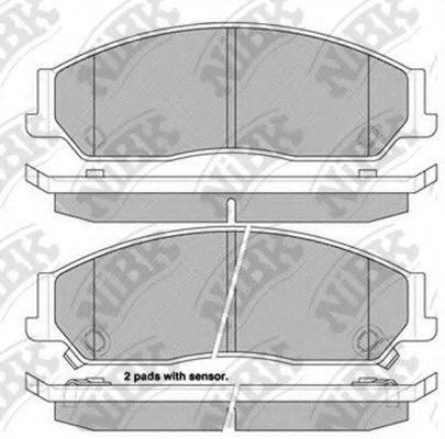 NIBK PN0828 Комплект гальмівних колодок, дискове гальмо