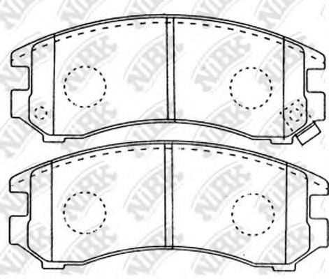 NIBK PN2367 Комплект гальмівних колодок, дискове гальмо