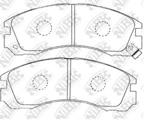 NIBK PN3233 Комплект гальмівних колодок, дискове гальмо