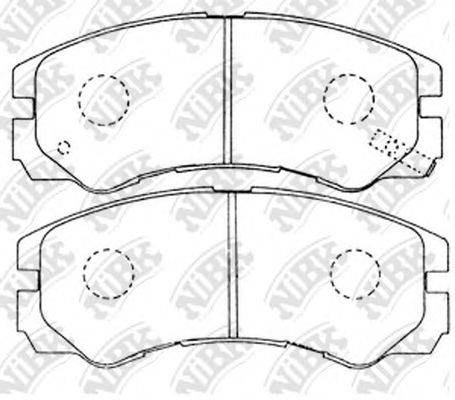 NIBK PN4258 Комплект гальмівних колодок, дискове гальмо