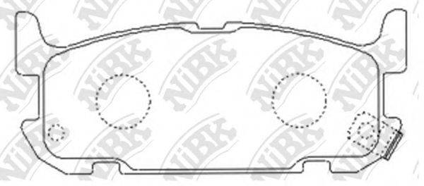 NIBK PN5487 Комплект гальмівних колодок, дискове гальмо