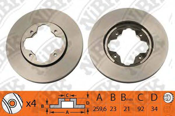 NIBK RN1030 гальмівний диск