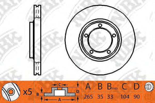 NIBK RN1331 гальмівний диск