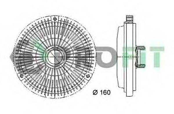 PROFIT 17203017 Зчеплення, вентилятор радіатора