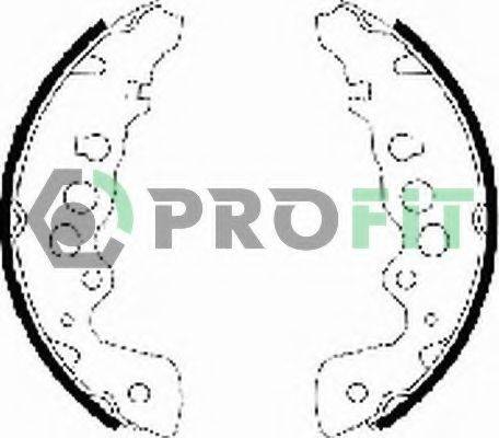 PROFIT 50010578 Комплект гальмівних колодок
