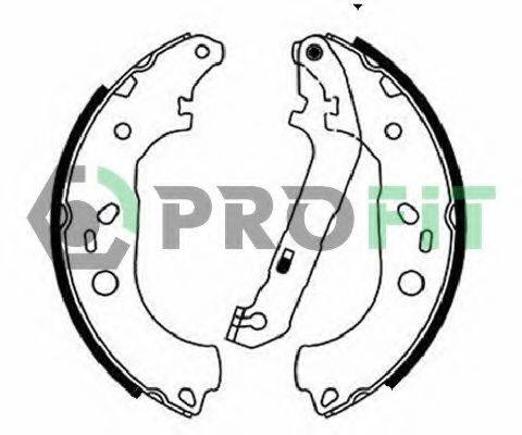 PROFIT 50010687 Комплект гальмівних колодок