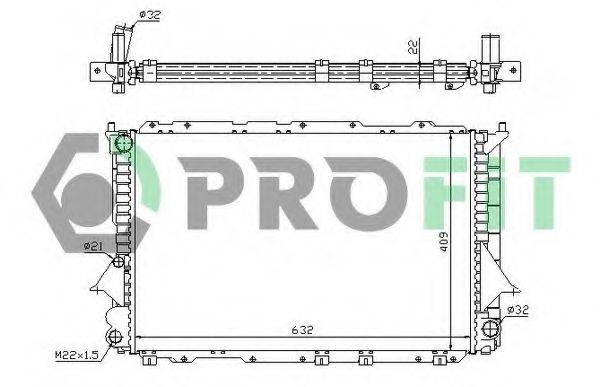 PROFIT PR0012A5 Радіатор, охолодження двигуна
