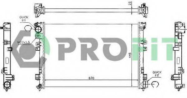 PROFIT PR0545A1 Радіатор, охолодження двигуна