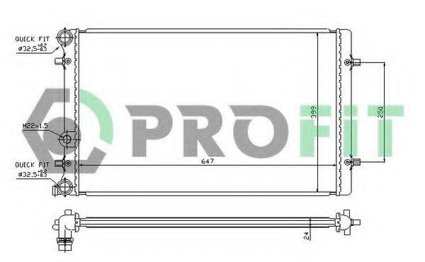 PROFIT PR9523A2 Радіатор, охолодження двигуна