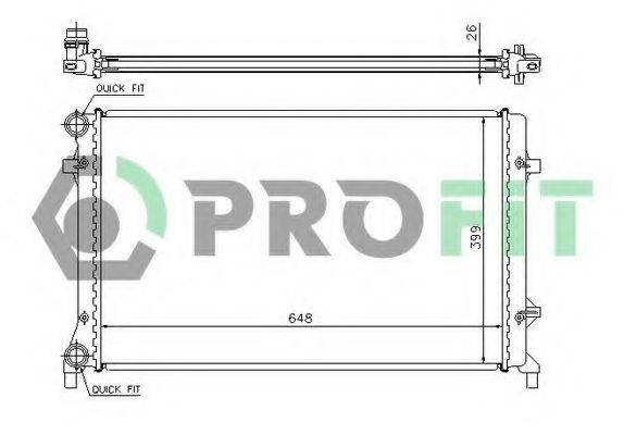 PROFIT PR9560C1 Радіатор, охолодження двигуна