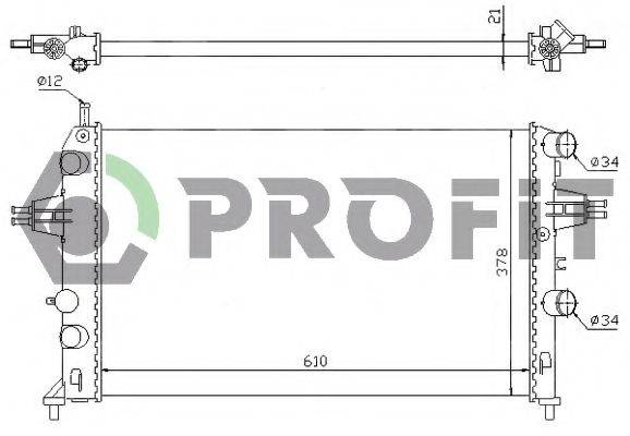 PROFIT PR5054A3 Радіатор, охолодження двигуна