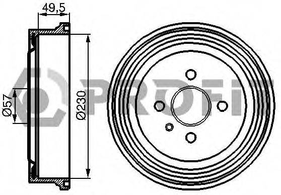 PROFIT 50200062 Гальмівний барабан