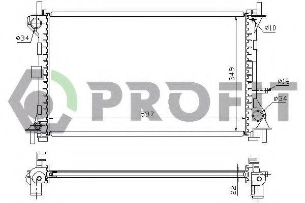 PROFIT PR2563A3 Радіатор, охолодження двигуна