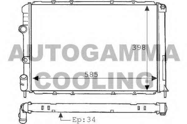 AUTOGAMMA 100903 Радіатор, охолодження двигуна