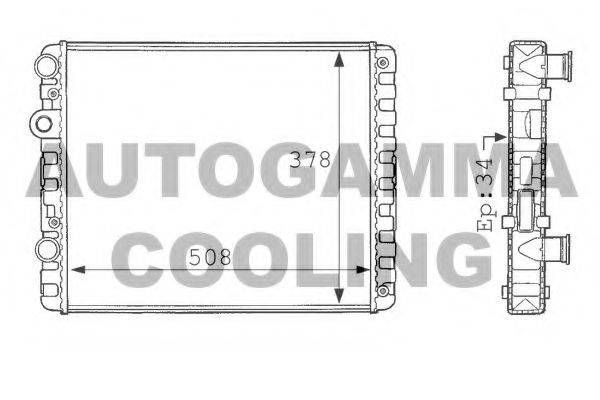 AUTOGAMMA 101082 Радіатор, охолодження двигуна