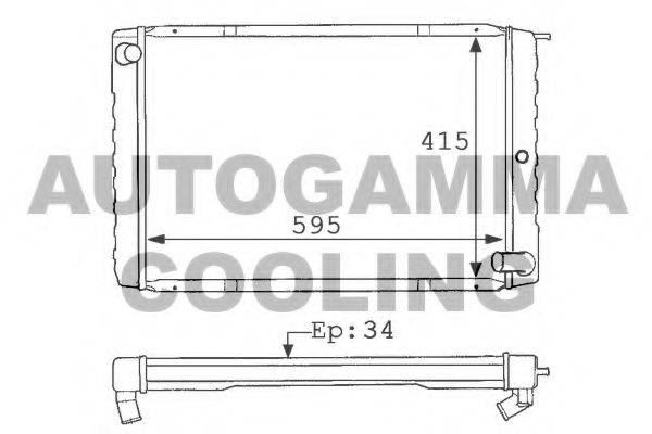 AUTOGAMMA 101108 Радіатор, охолодження двигуна