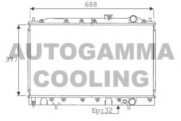 AUTOGAMMA 101433 Радіатор, охолодження двигуна