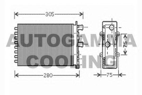 AUTOGAMMA 104429 Теплообмінник, опалення салону