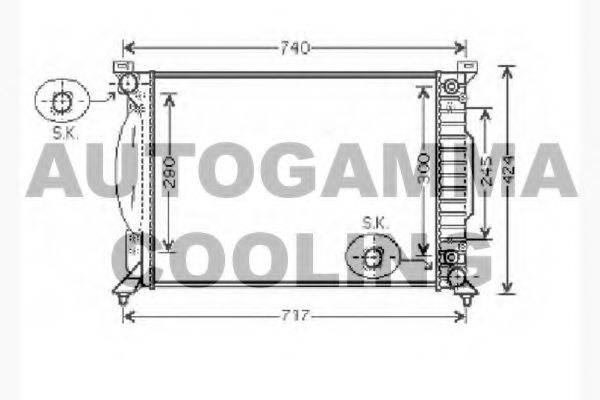 AUTOGAMMA 104500 Радіатор, охолодження двигуна