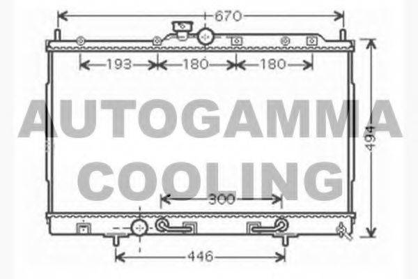 AUTOGAMMA 104604 Радіатор, охолодження двигуна