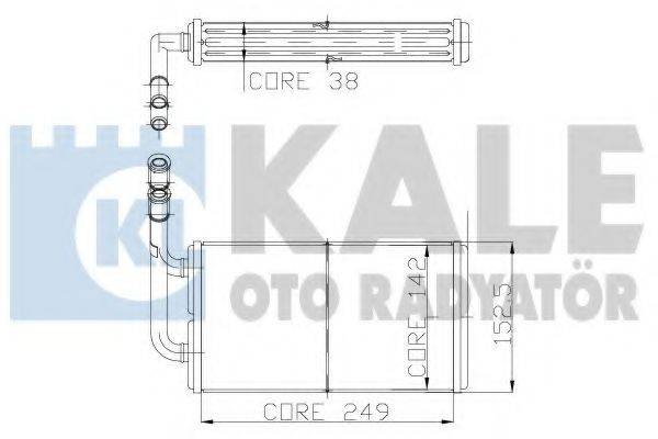 KALE OTO RADYATOR 104600 Теплообмінник, опалення салону