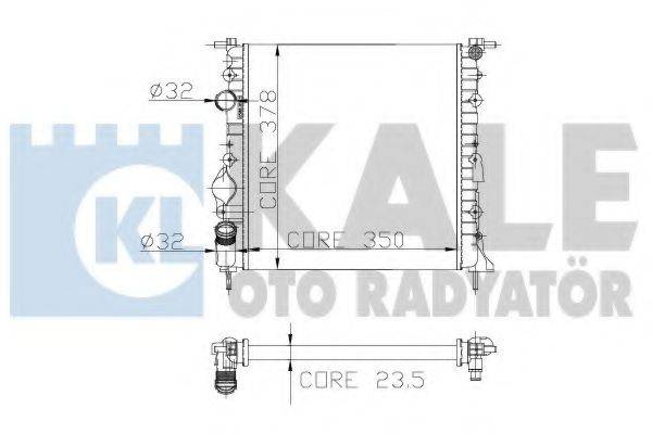 KALE OTO RADYATOR 159500 Радіатор, охолодження двигуна