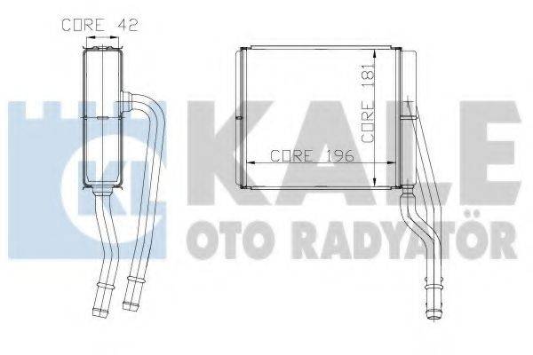 KALE OTO RADYATOR 177500 Теплообмінник, опалення салону