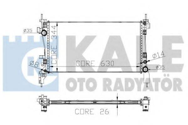 KALE OTO RADYATOR 308400 Радіатор, охолодження двигуна