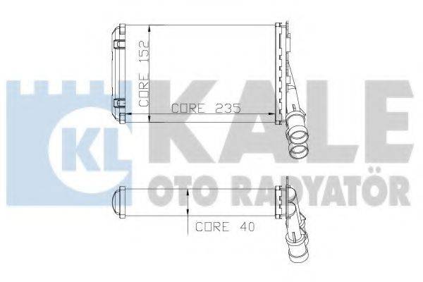 KALE OTO RADYATOR 319100 Теплообмінник, опалення салону