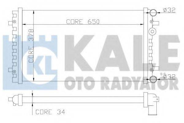 KALE OTO RADYATOR 348500 Радіатор, охолодження двигуна